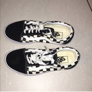 Vans checker shoes